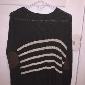 green and white sweater